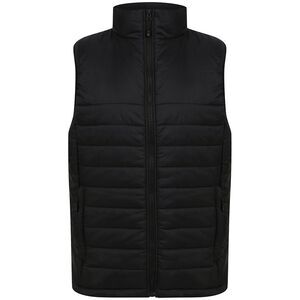 Henbury Unisex Adults Padded Vest / Black